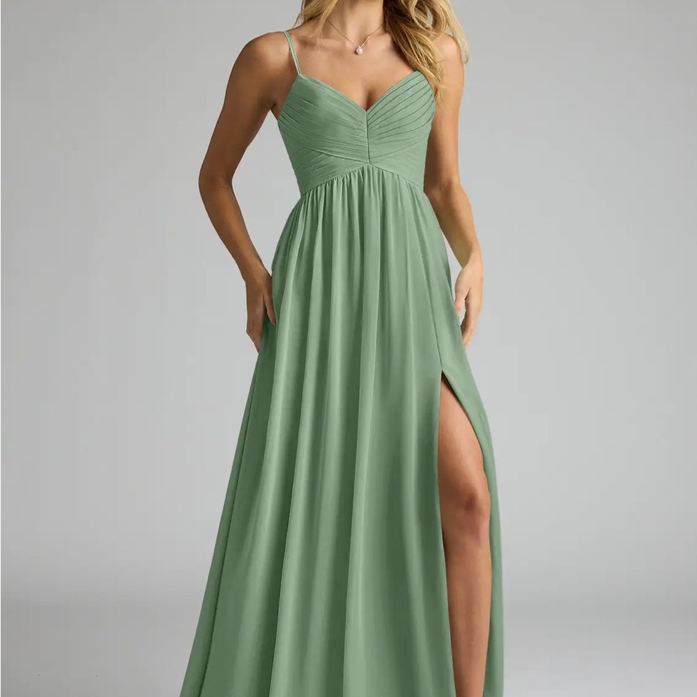 Azazie Green Maxi Dress